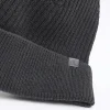 Dark grey rib beanie