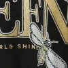 Girls black bee graphic t-shirt