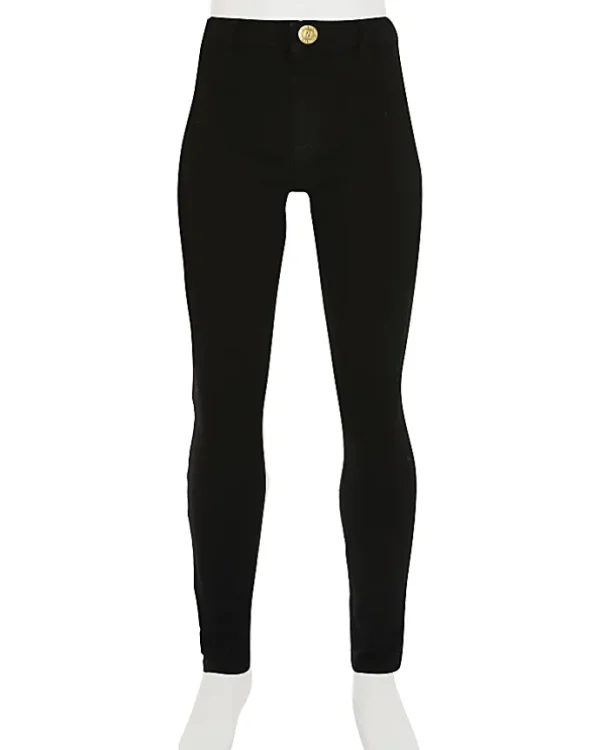 Girls black Molly mid rise jeggings