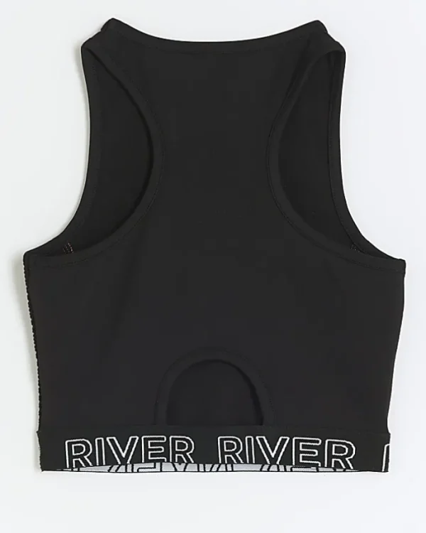 Girls black RI Active mesh panel tank top