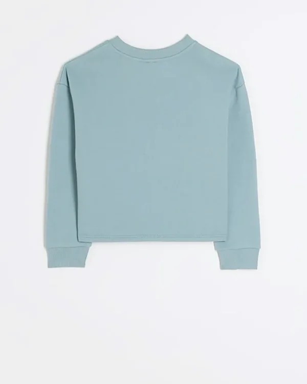 Girls blue plain sweatshirt