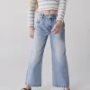 Girls blue straight fit jeans