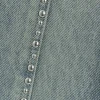 Girls blue studded straight jeans