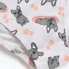 Girls coral frenchie dog briefs 6 pack