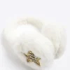 Girls Cream Glitter Star Earmuffs