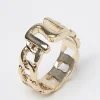 Girls gold RI chain ring