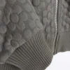 Girls grey floral quilted bomber jacket