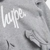 Girls grey HYPE frill hoodie