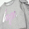 Girls grey HYPE ruffle sleeve sweatshirt