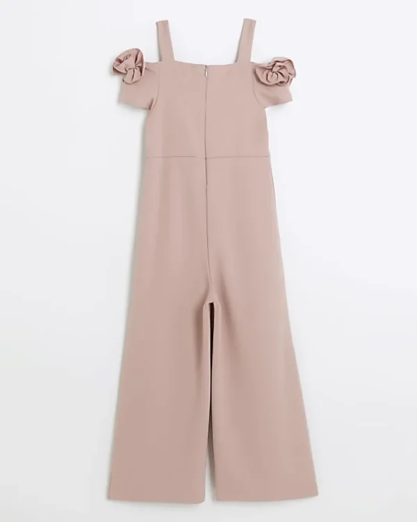 Girls pink corsage jumpsuit