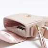 Girls pink embossed RI cross body bag