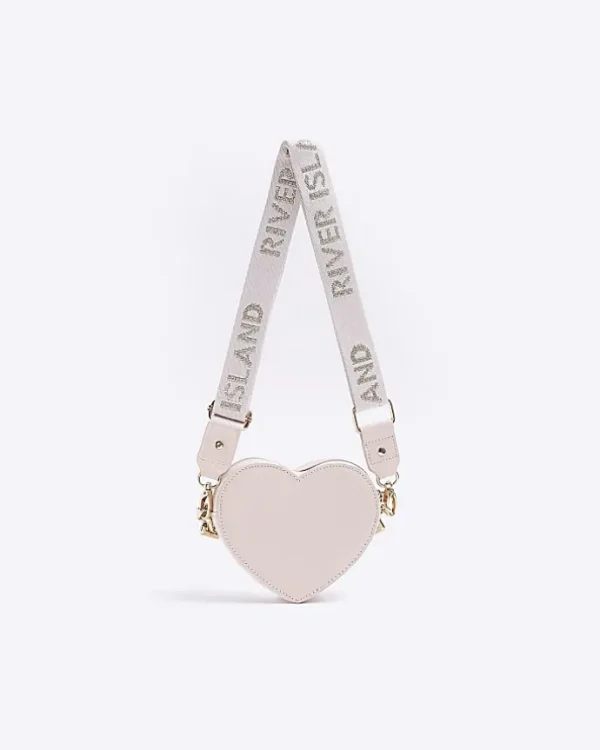 Girls Pink Heart Cross Body Bag