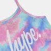 Girls pink HYPE tie dye cami top