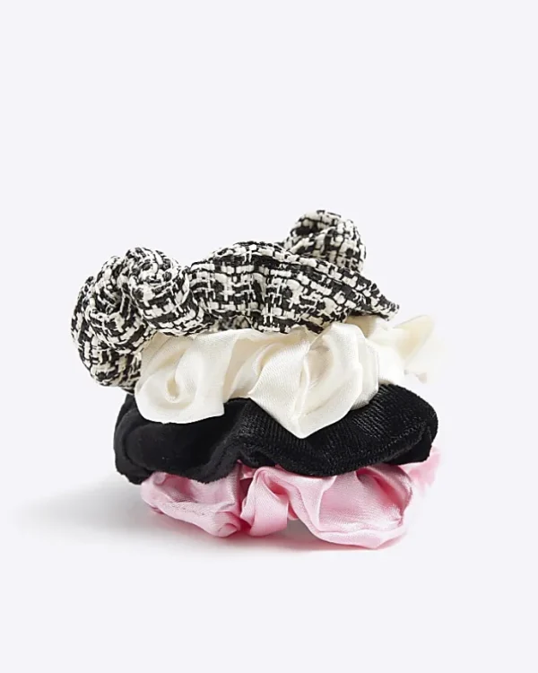 Girls pink scrunchie 4 pack