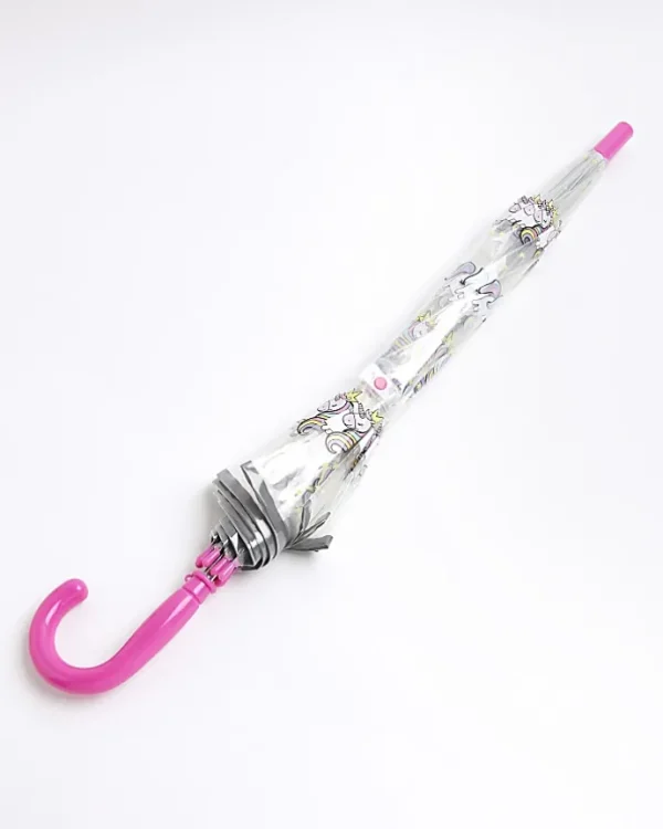 Girls Pink Unicorn Umbrella