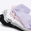 Girls purple trainer socks 5 pack