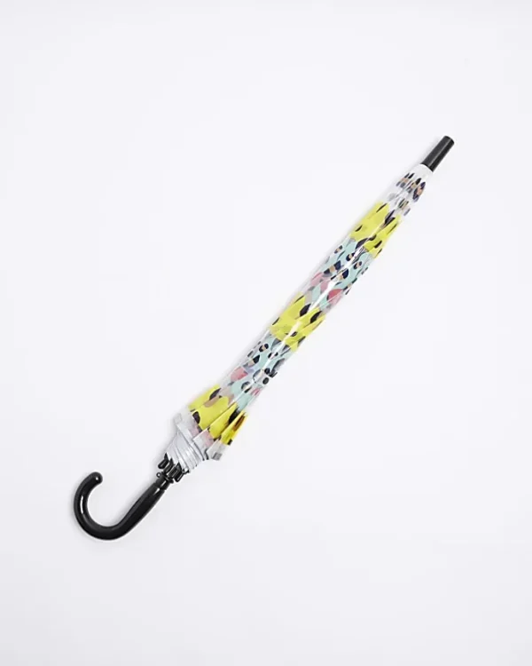 Girls Yellow leopard print umbrella