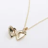 Gold April Birthstone Heart Necklace