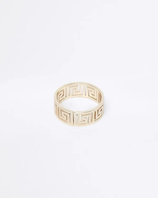 Gold Aztec Cut out Ring