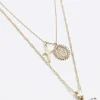 Gold Coin and Charm Necklace