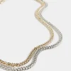 Gold colour chain necklace multipack