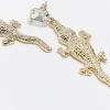 Gold Crocodile Earrings