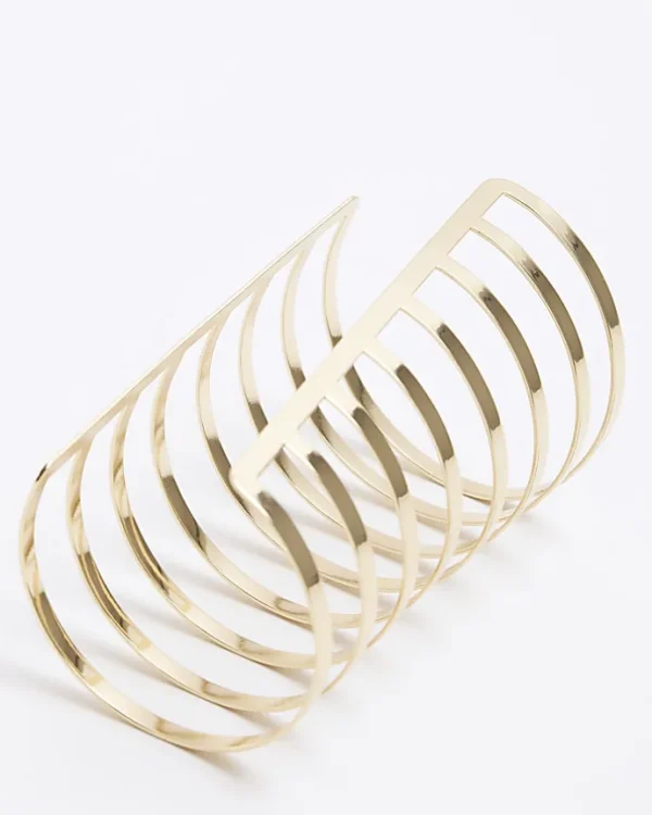 Gold Cuff Chunky Bracelet