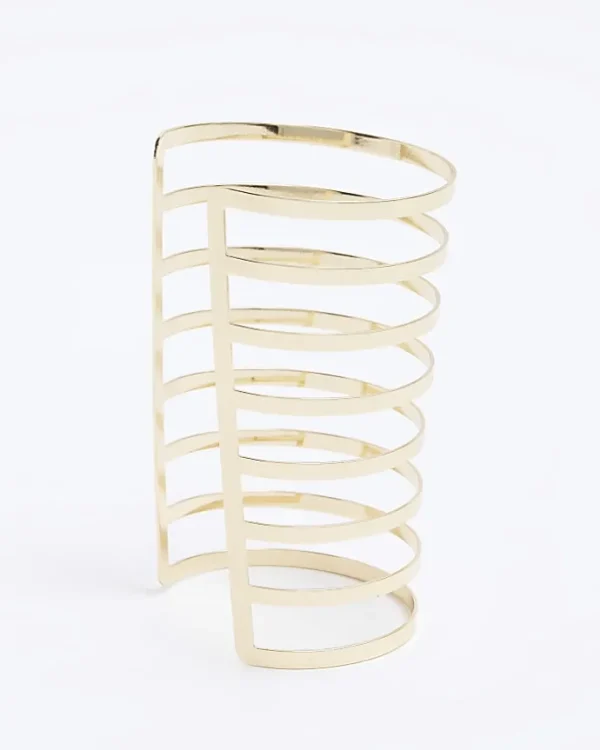 Gold Cuff Chunky Bracelet