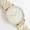 Gold Diamante Face Watch