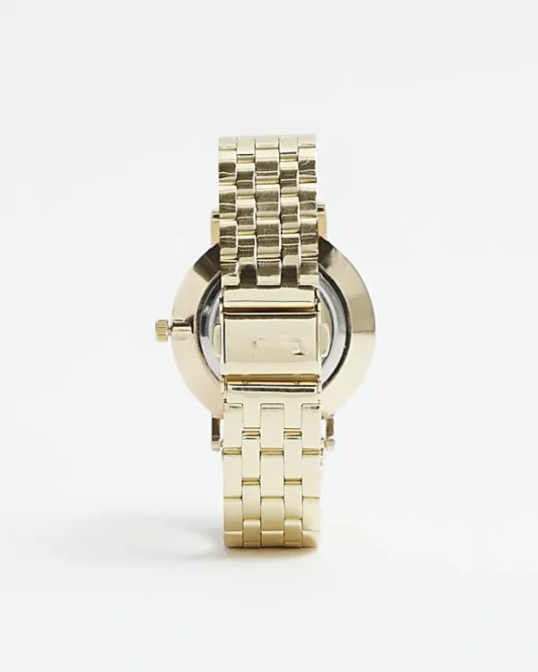 Gold Diamante Face Watch