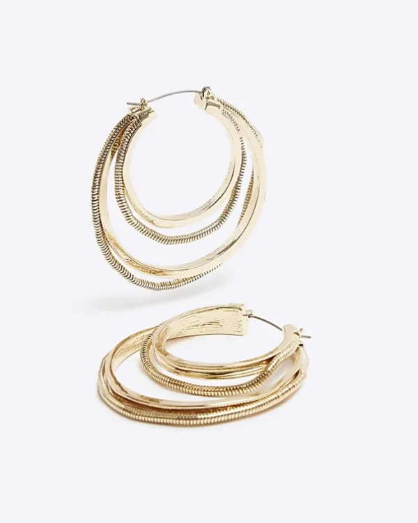 Gold Double Hoop Earrings