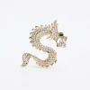 Gold Dragon Stud Earrings