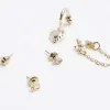 Gold heart stud and drop earrings multipack