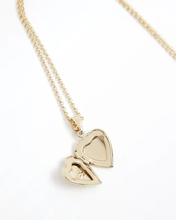 Gold June Birthstone Heart Necklace