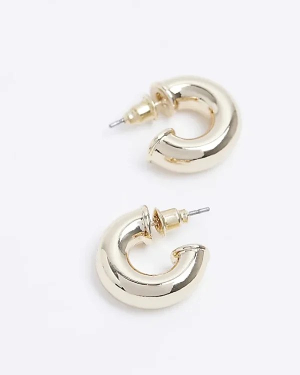 Gold Mini Chunky Hoop Earrings