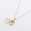 Gold November Birthstone Heart Necklace