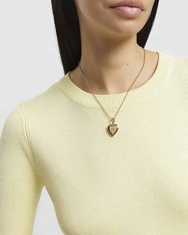 Gold November Birthstone Heart Necklace