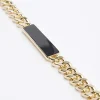 Gold plated chain bar bracelet