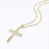 Gold plated cross necklace