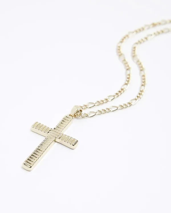 Gold plated cross necklace