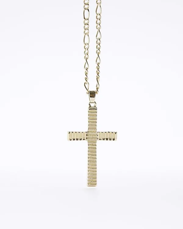 Gold plated cross necklace