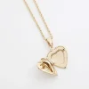 Gold September Birthstone Heart Necklace