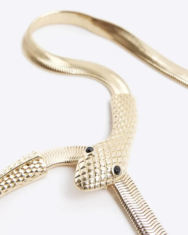 Gold Snake Collar Necklace