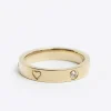 Gold Stainless Steel Embellished Ring