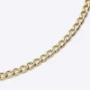 Gold steel chain necklace