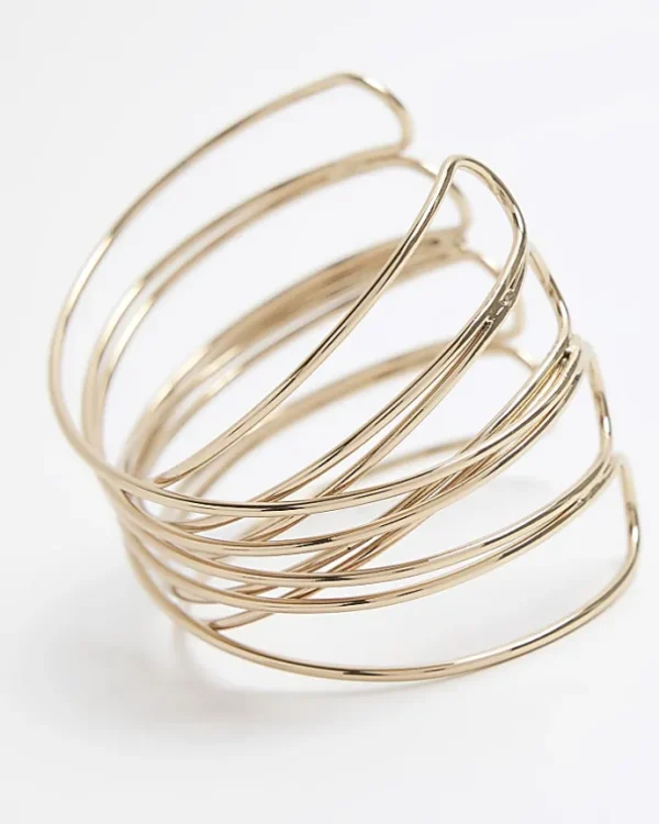 Gold Wire Cuff Bracelet