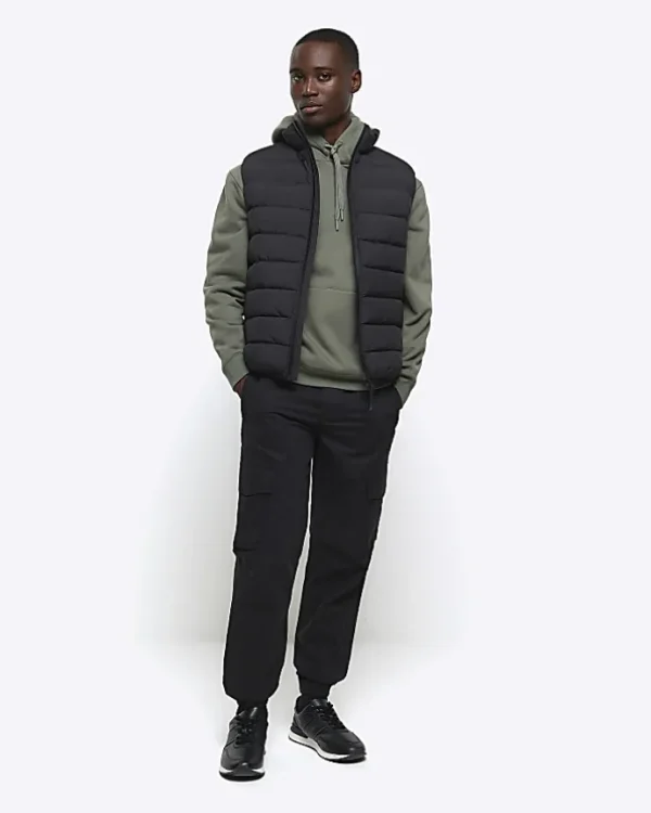 Green regular fit plain hoodie