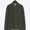 Green slim fit boucle knit cardigan