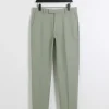 Green slim fit smart chino trousers