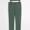 Green slim fit suit trousers